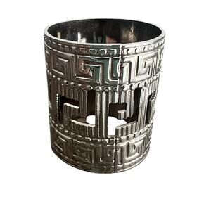 Grace Power Embossed Finger Tip Silver Tone Ring